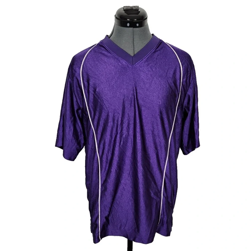 Nike Team Purple V-Neck Shirt Size XL